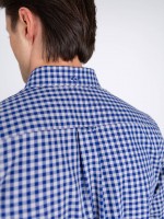 Camisa de algodão padrão xadrez Camisa de algodão padrão xadrez