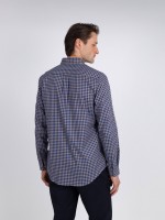 Camisa de algodão padrão xadrez Camisa de algodão padrão xadrez