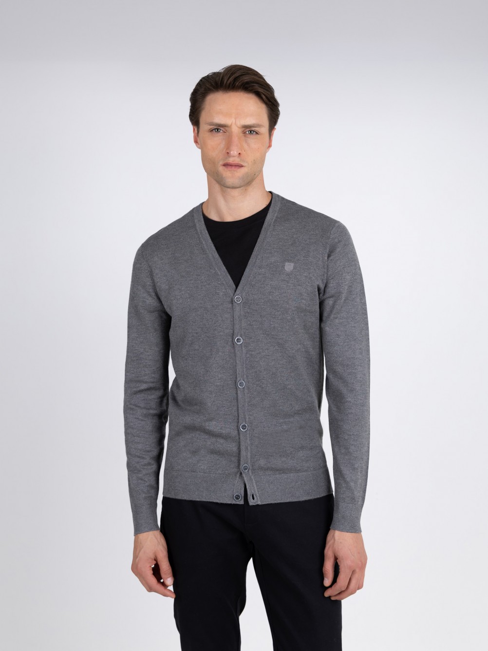 Cardigan de malha liso