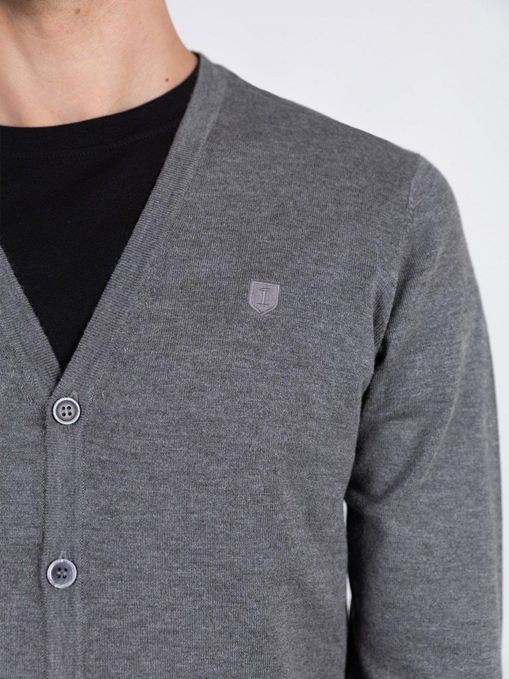 Cardigan de malha liso
