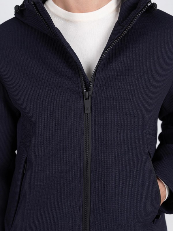 Blusão de malha com capuz Blusão de malha com capuz