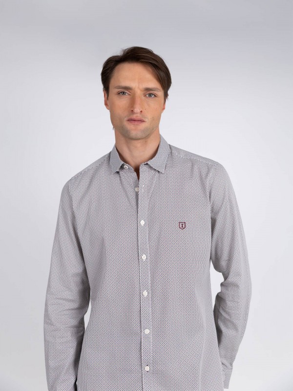 Camisa casual com padrão Camisa casual com padrão