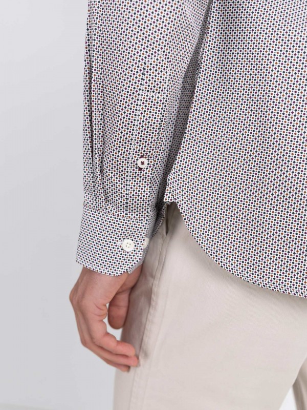 Camisa casual com padrão Camisa casual com padrão