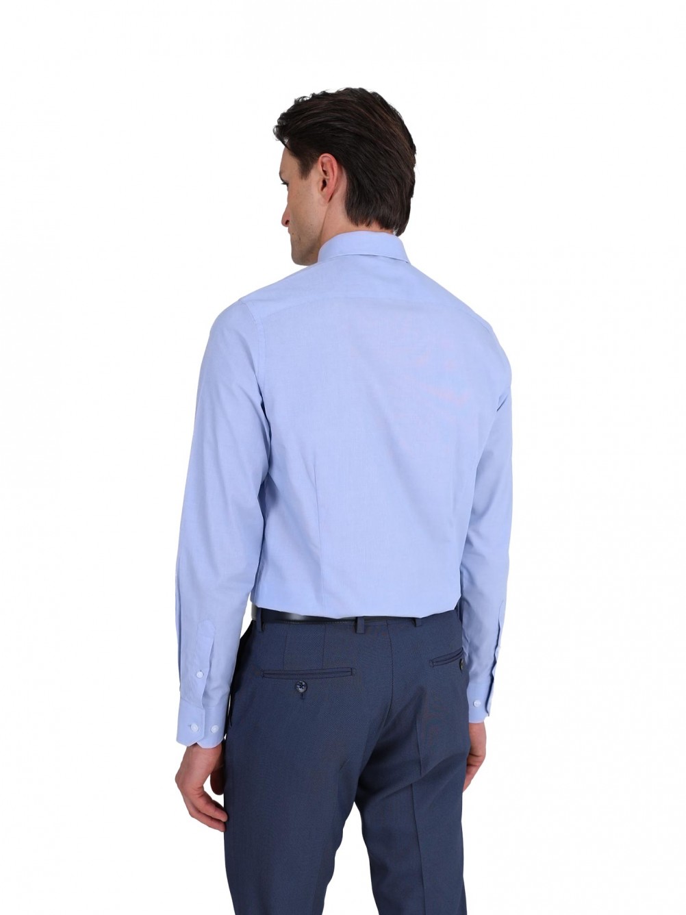 Camisa cl�ssica slim fit 100% algod�o