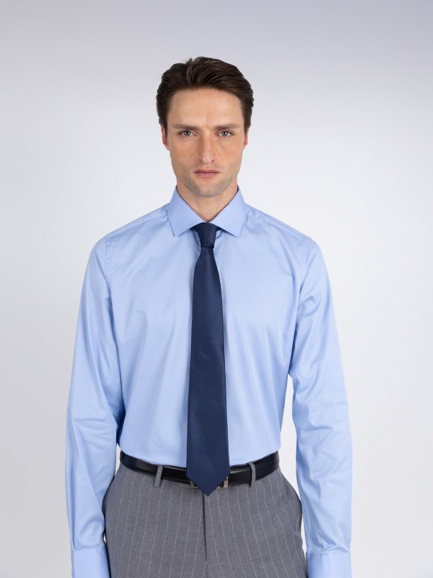 Regular fit plain elegant shirt