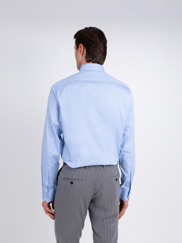 Regular fit plain elegant shirt