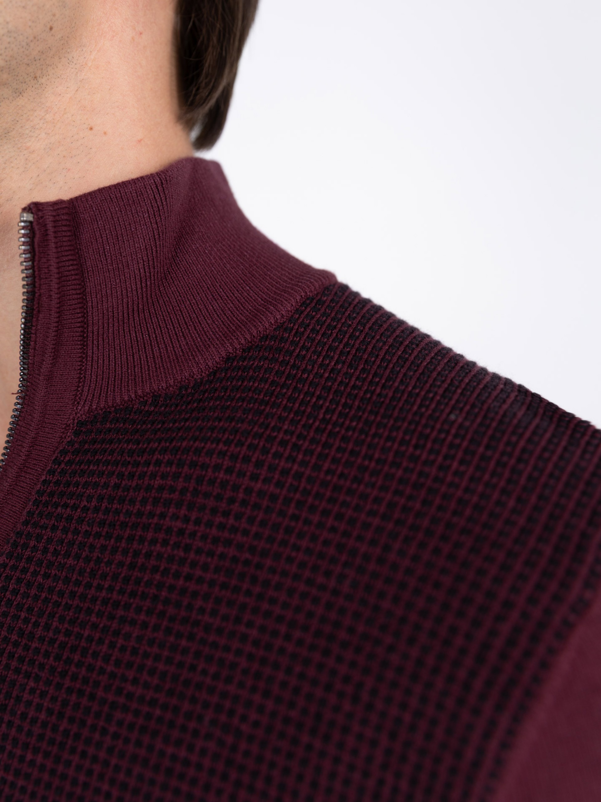 Camisola de meio fecho