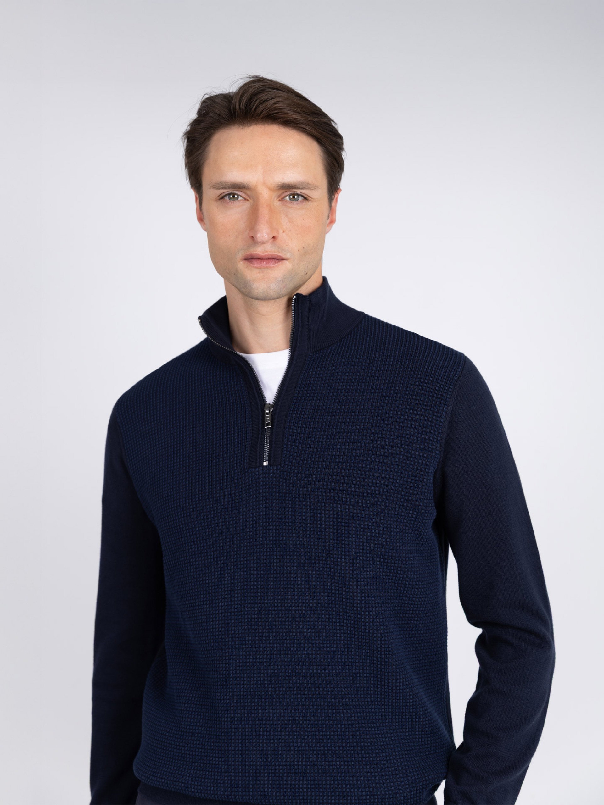 Camisola de meio fecho