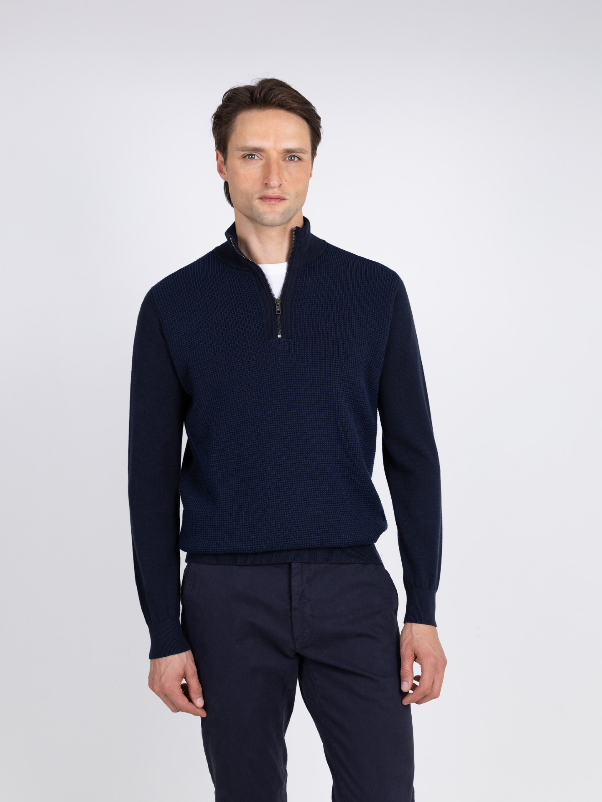 Camisola de meio fecho