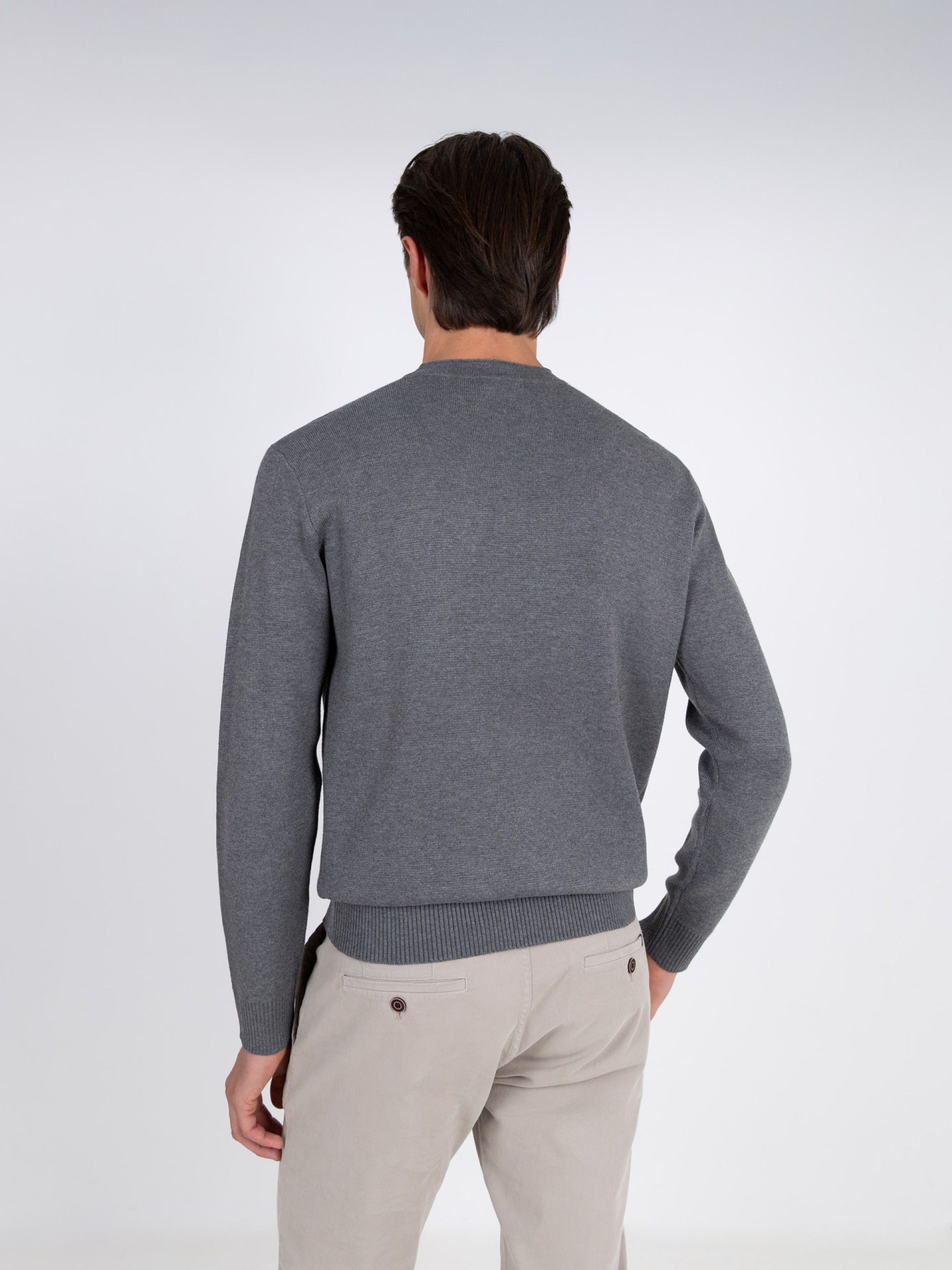 Structured crew-neck knit