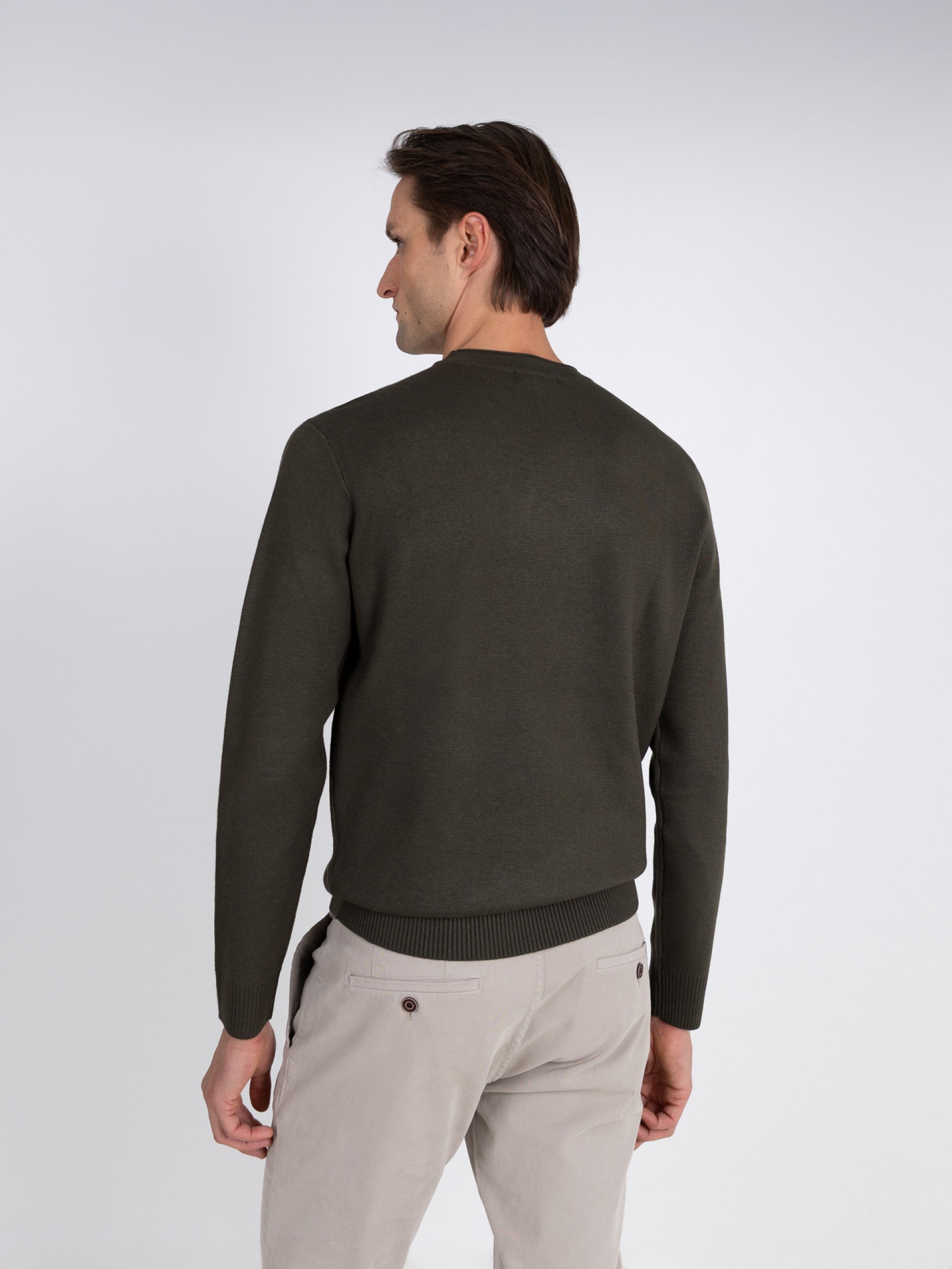 Structured crew-neck knit