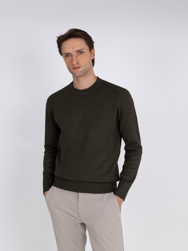 Structured crew-neck knit Structured crew-neck knit