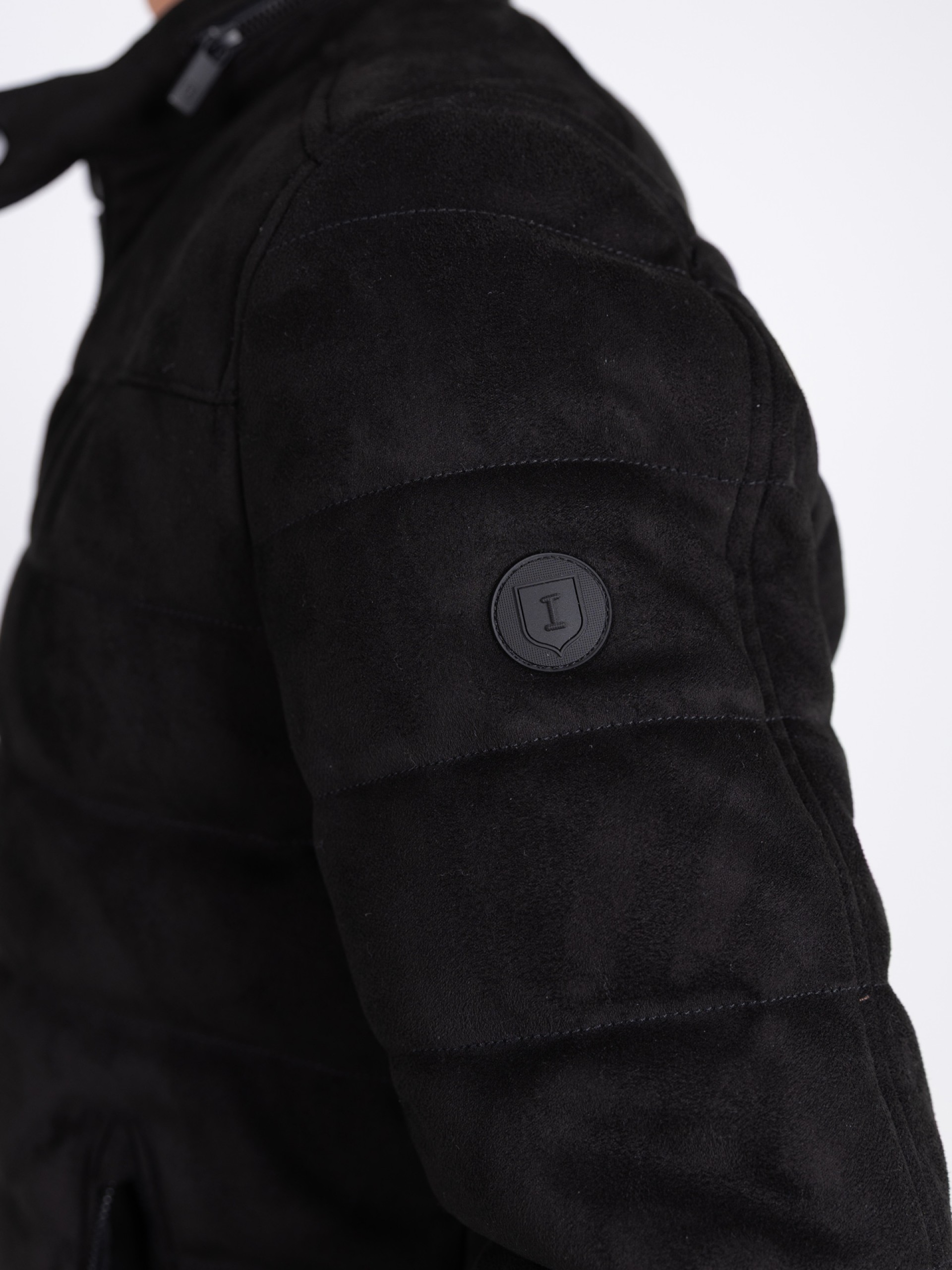 Chaqueta acolchada con efecto ante