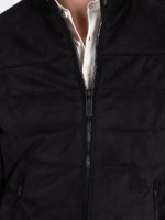 Blus�o acolchoado com efeito camur�a