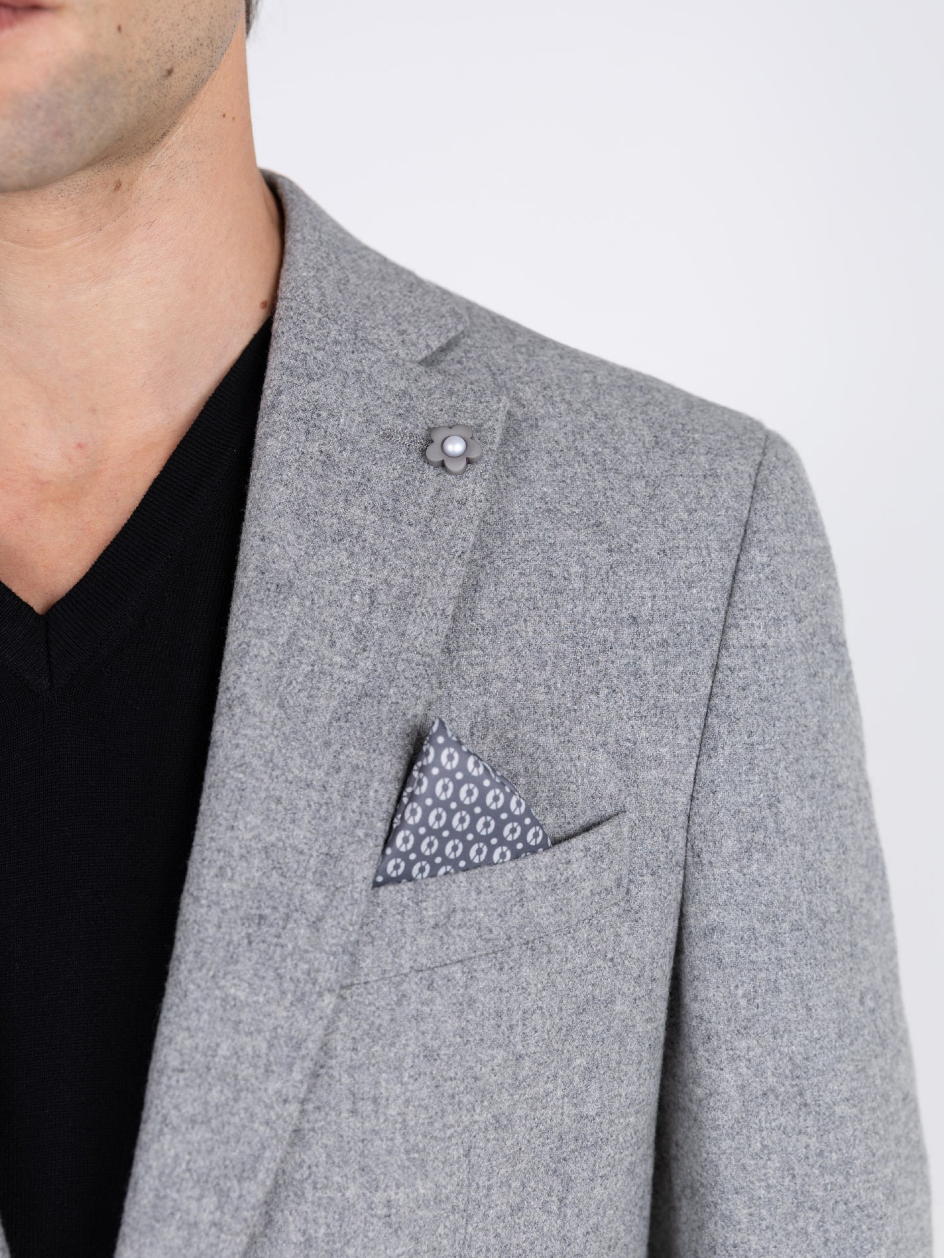 Blazer casual liso con lana