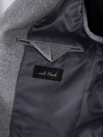 Blazer casual liso com lã Blazer casual liso com lã