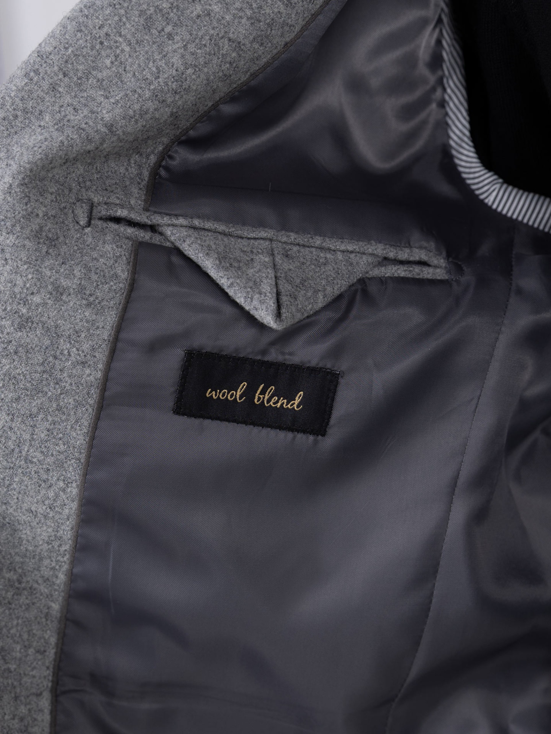 Blazer casual liso con lana