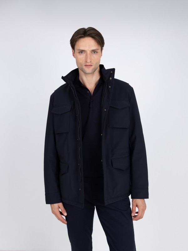Technical jacket with hood Technical jacket with hood