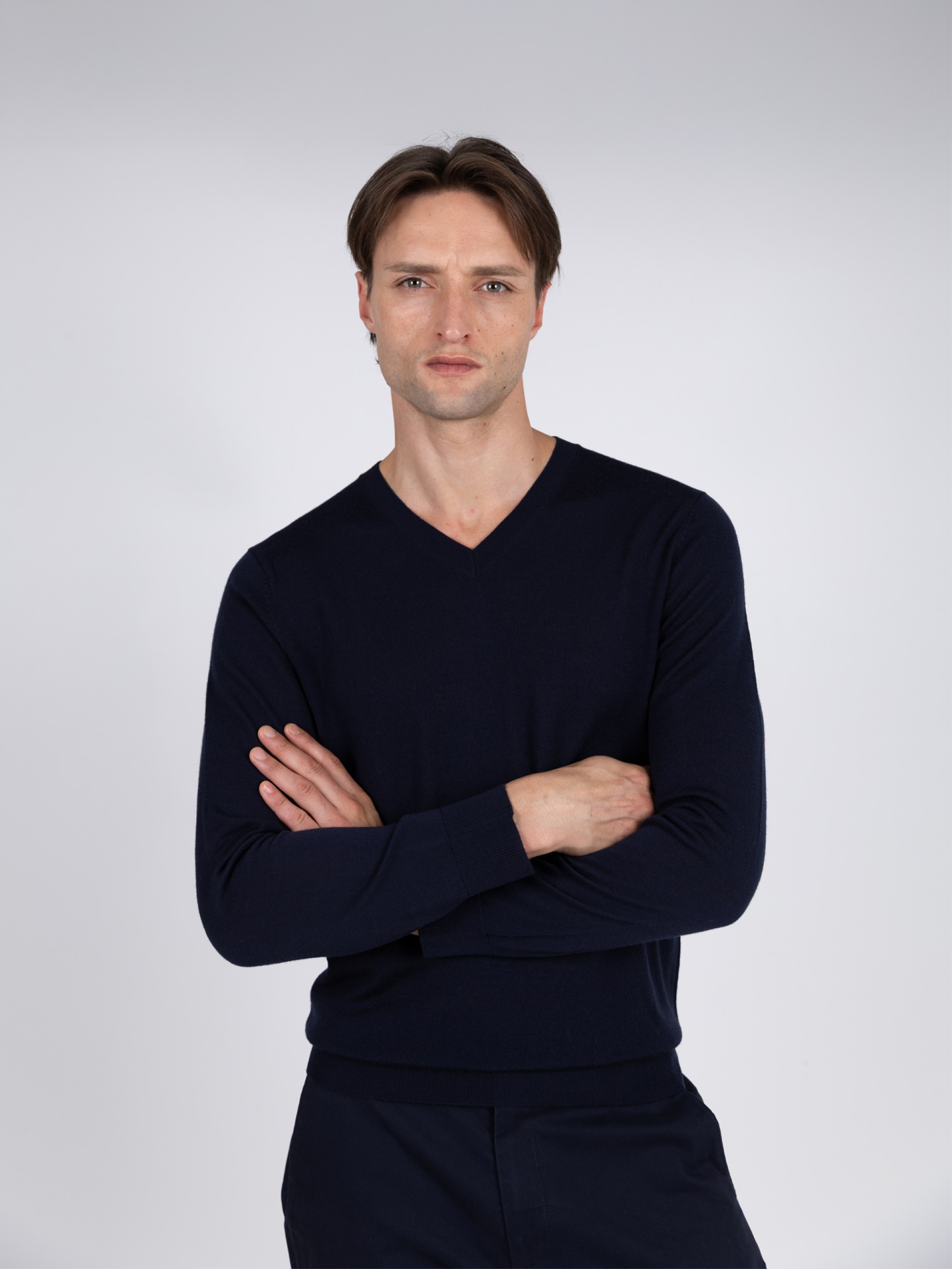 Camisola de malha 100% lã merino