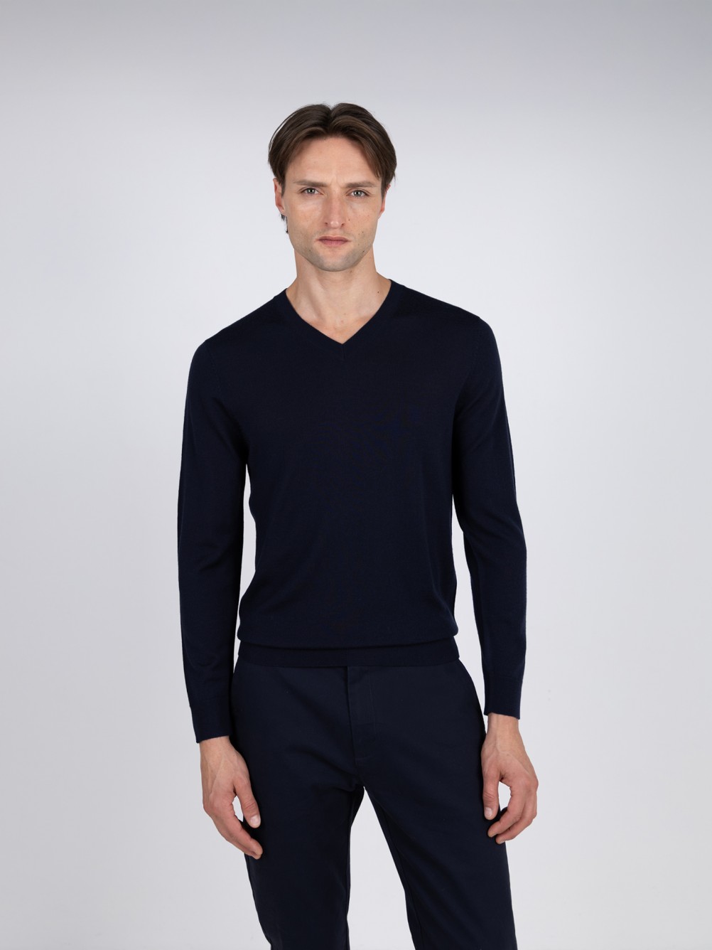 Camisola de malha 100% lã merino