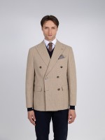Double-breasted wool blazer