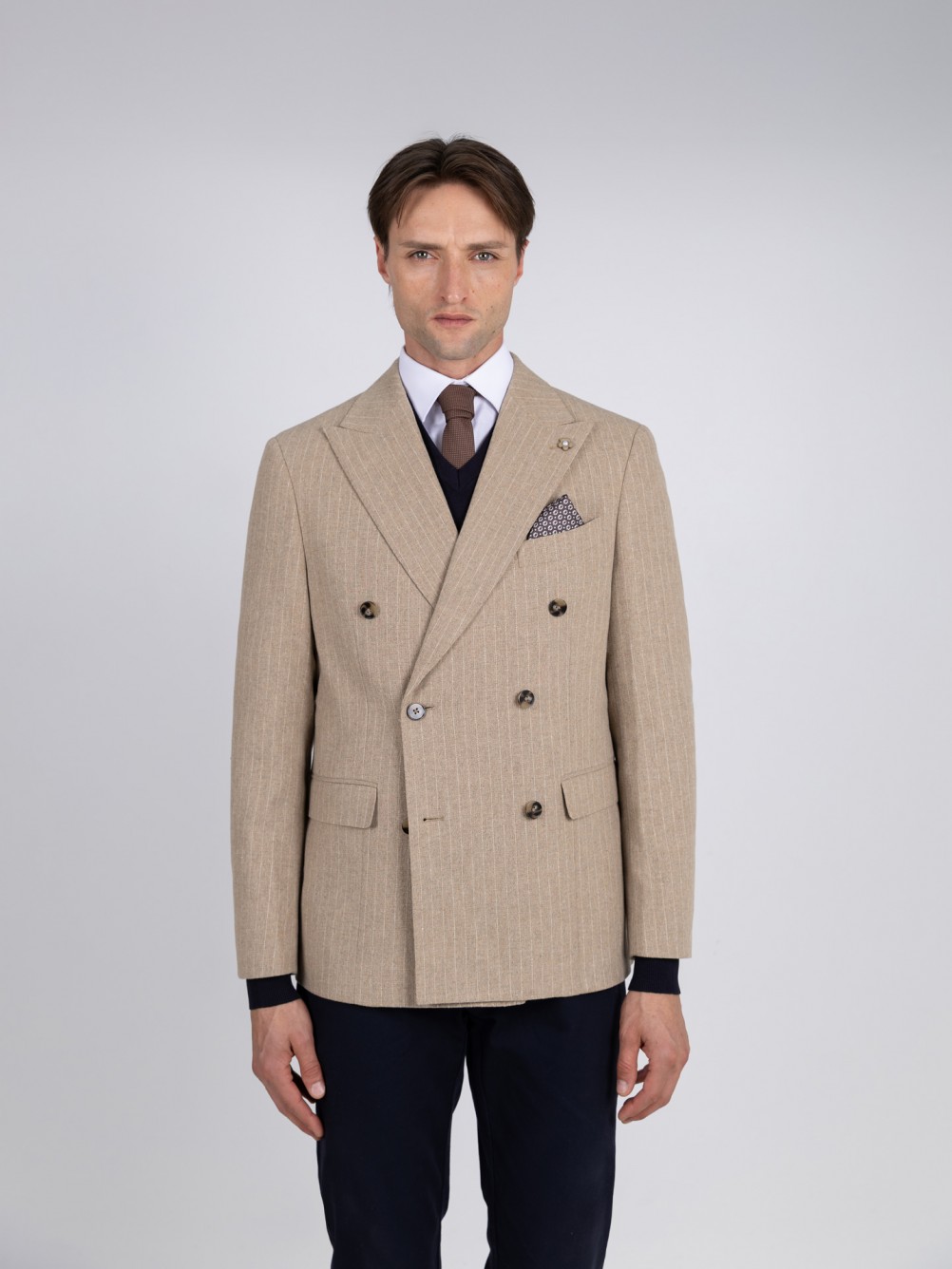 Double-breasted wool blazer