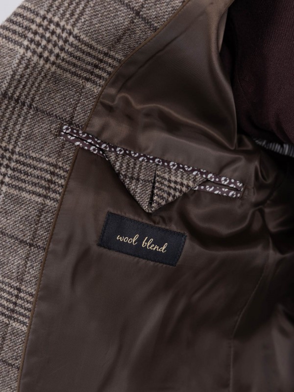 Wool blazer with checkered pattern Wool blazer with checkered pattern