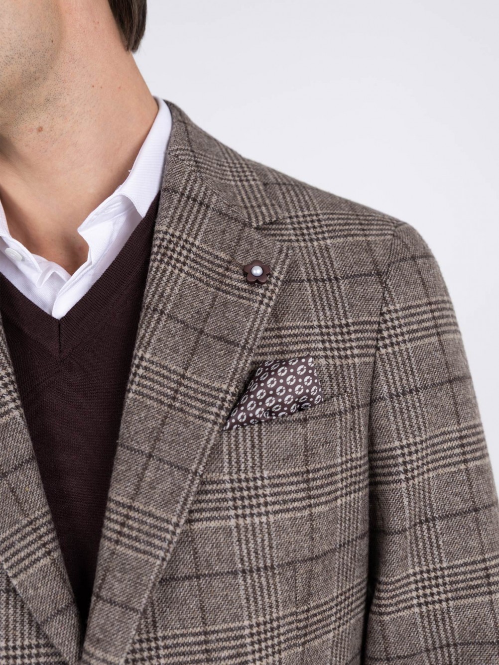 Blazer de l� com padr�o xadrez