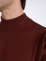 Camisola de meia gola algod�o e caxemira