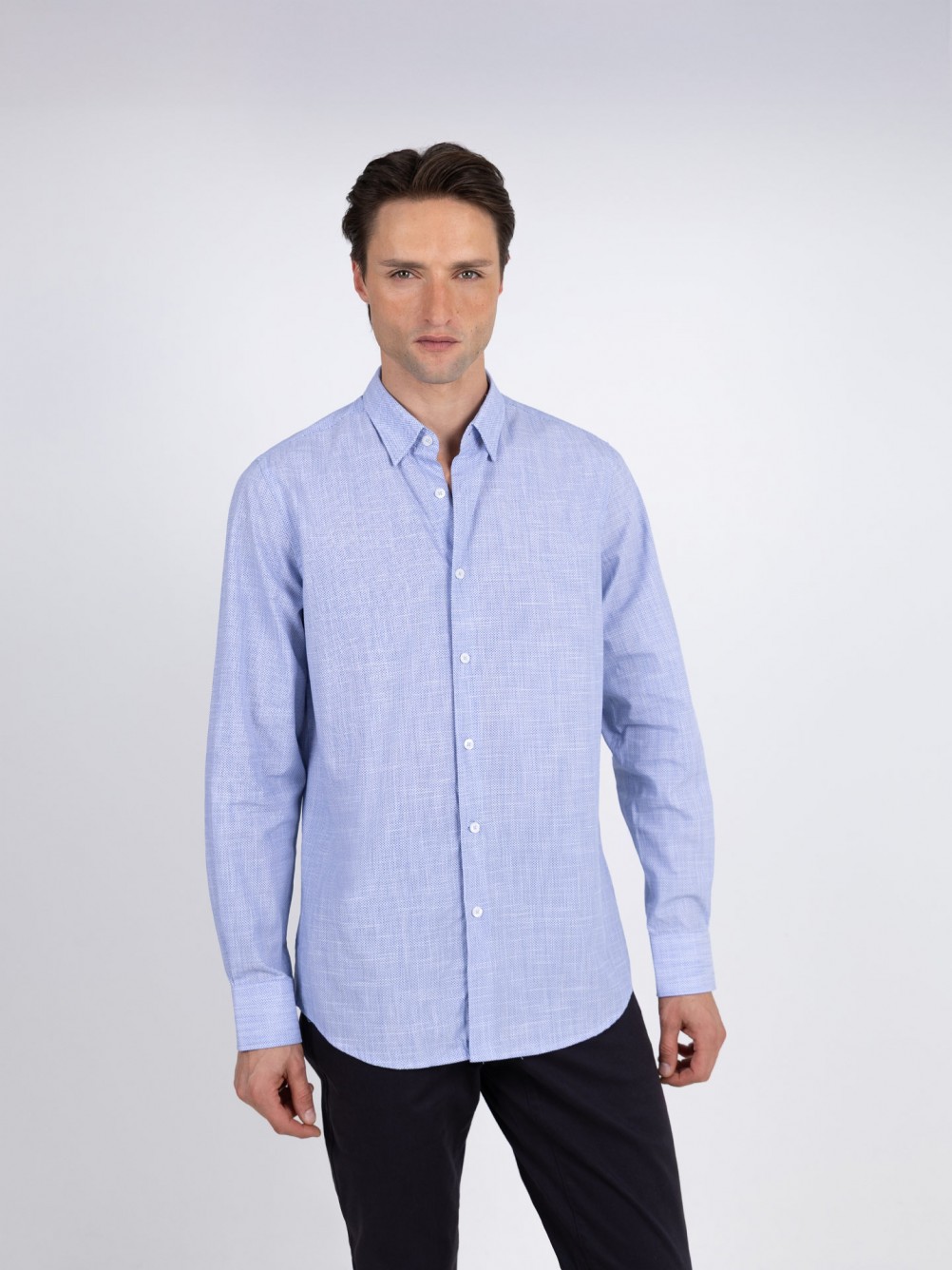 Camisa casual com padrão slim fit