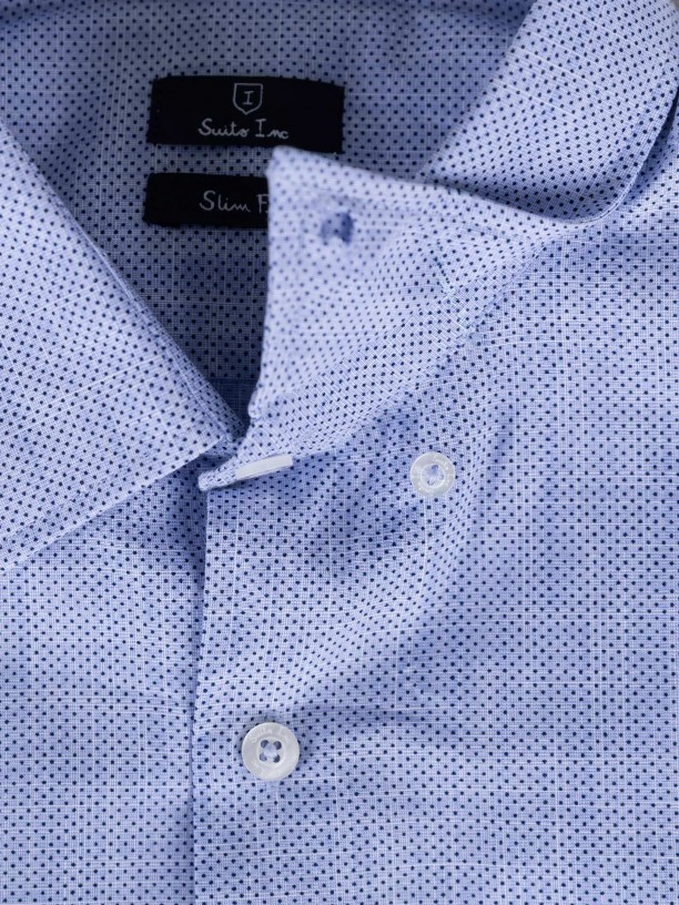 Camisa casual com padro slim fit