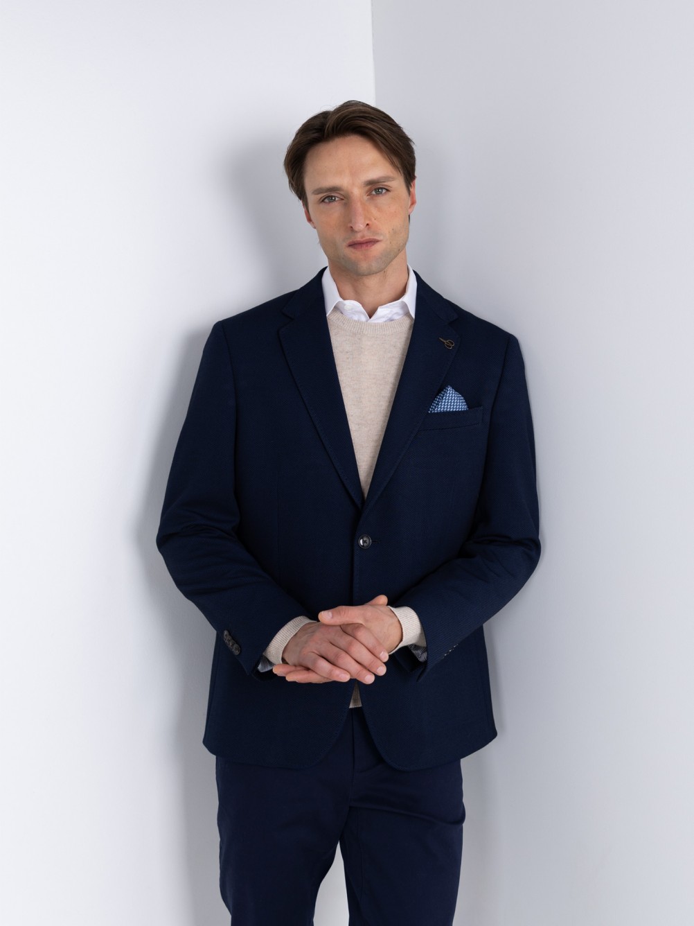 Blazer casual de micro estrutura