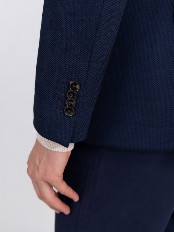 Blazer casual de micro estrutura