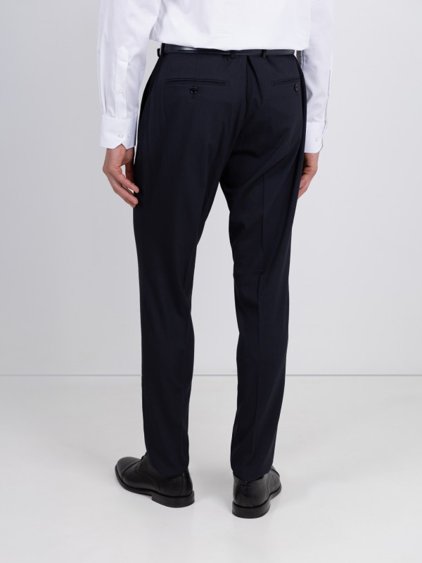 Classic trousers in vegan fabric Classic trousers in vegan fabric