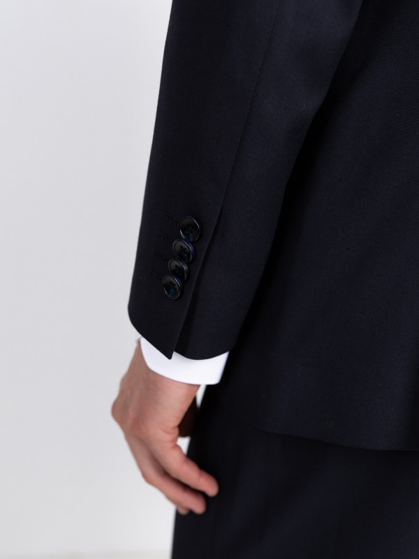 Blazer clásico de tejido vegano Blazer clásico de tejido vegano