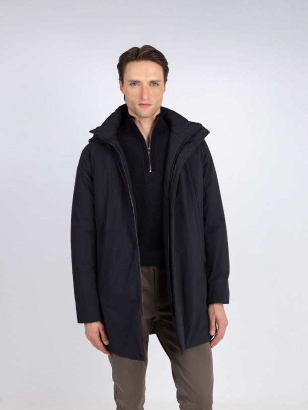 Parka tcnica com capuz