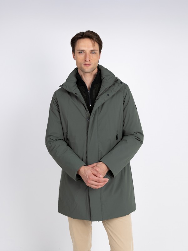 Parka tcnica com capuz