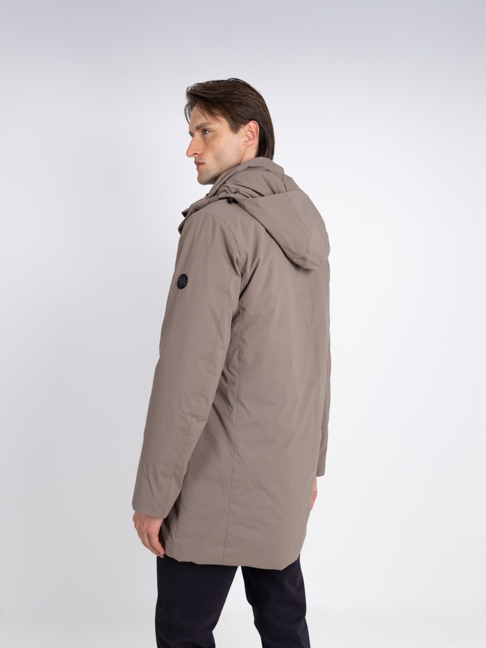 Technical parka with hood