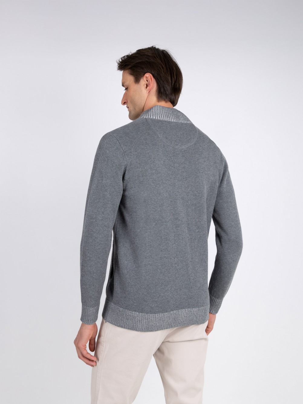 Chaqueta de punto 100% algodón