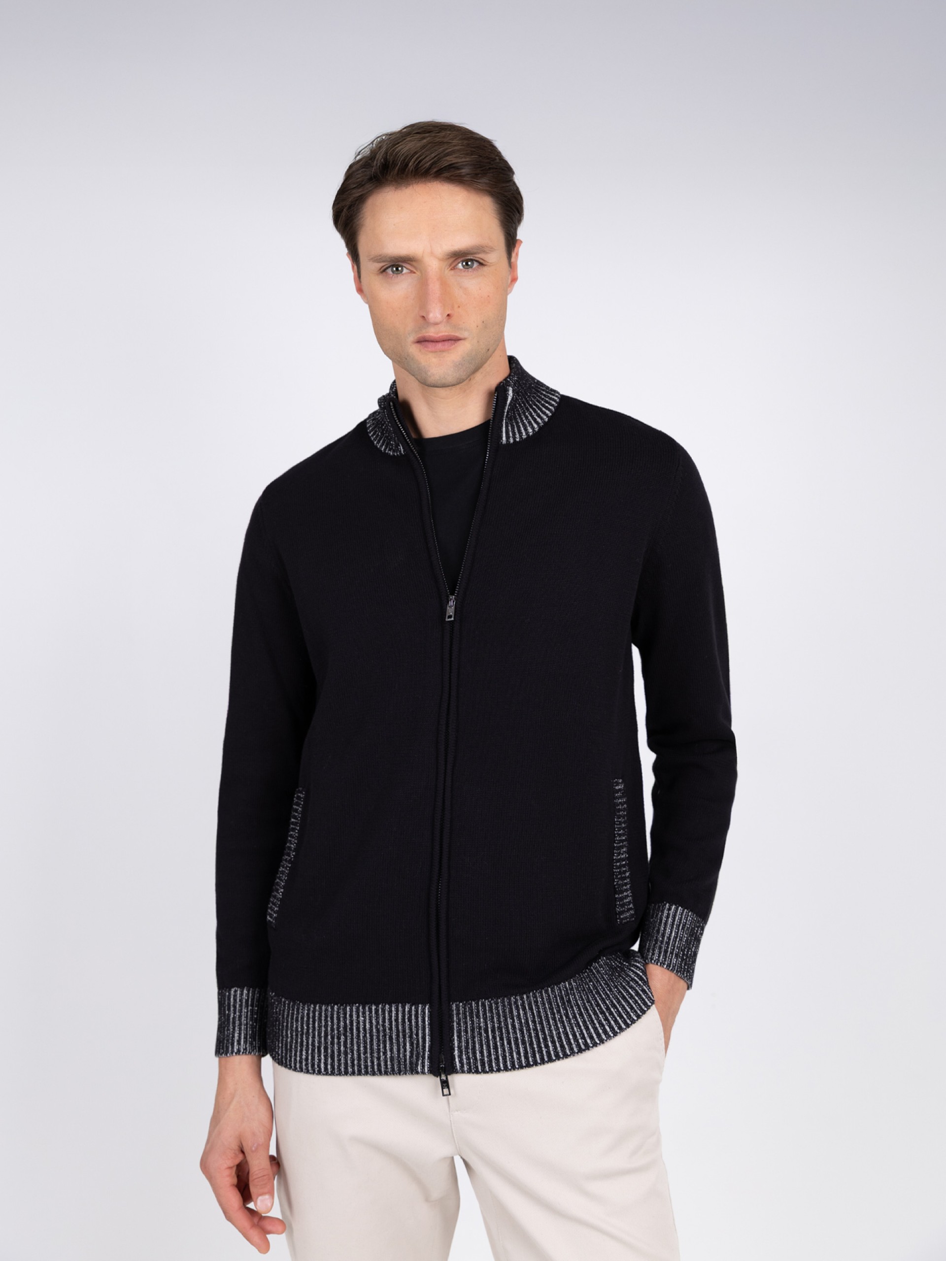 Chaqueta de punto 100% algodón