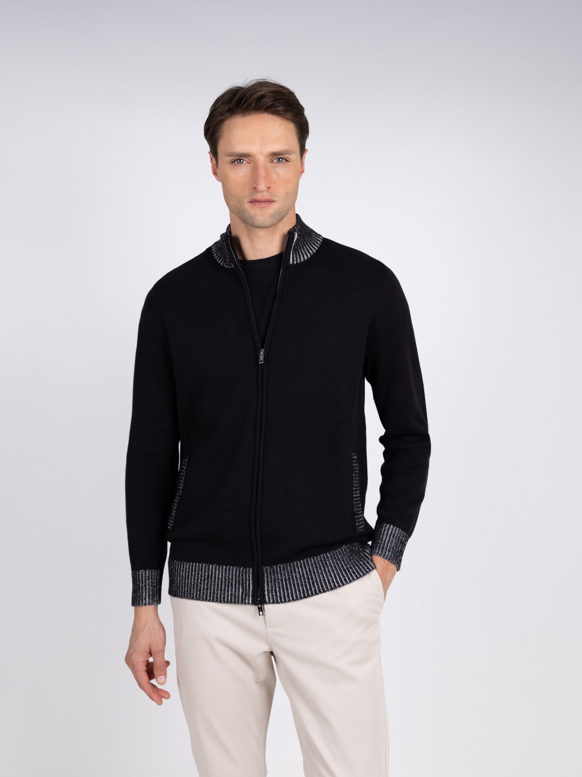 Chaqueta de punto 100% algodón