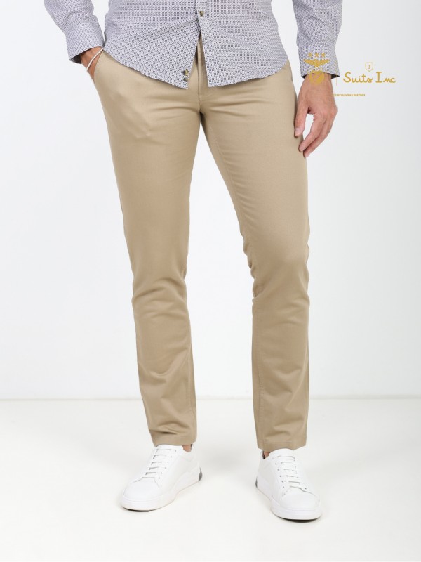 Pantalones chino de algodn elstico