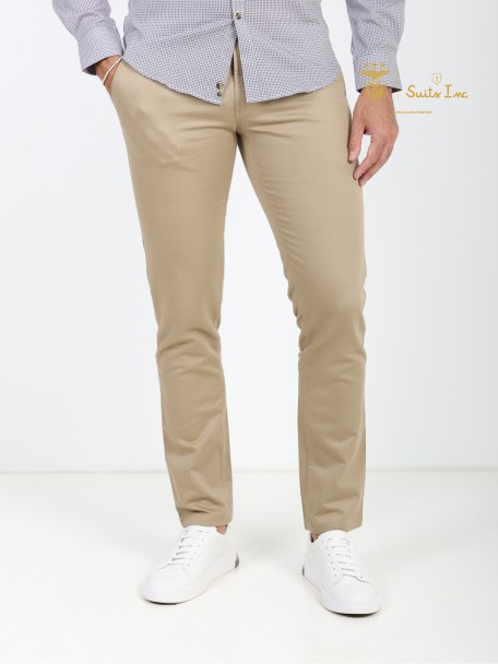 Stretch cotton chino pants