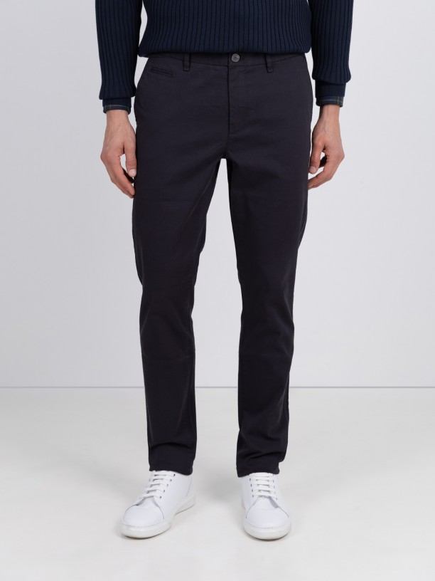 Slim-fit corduroy trousers