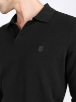 Polo de malha manga comprida 100% algodão Polo de malha manga comprida 100% algodão