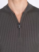 Camisola de malha meio fecho