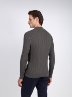 Camisola de malha meio fecho