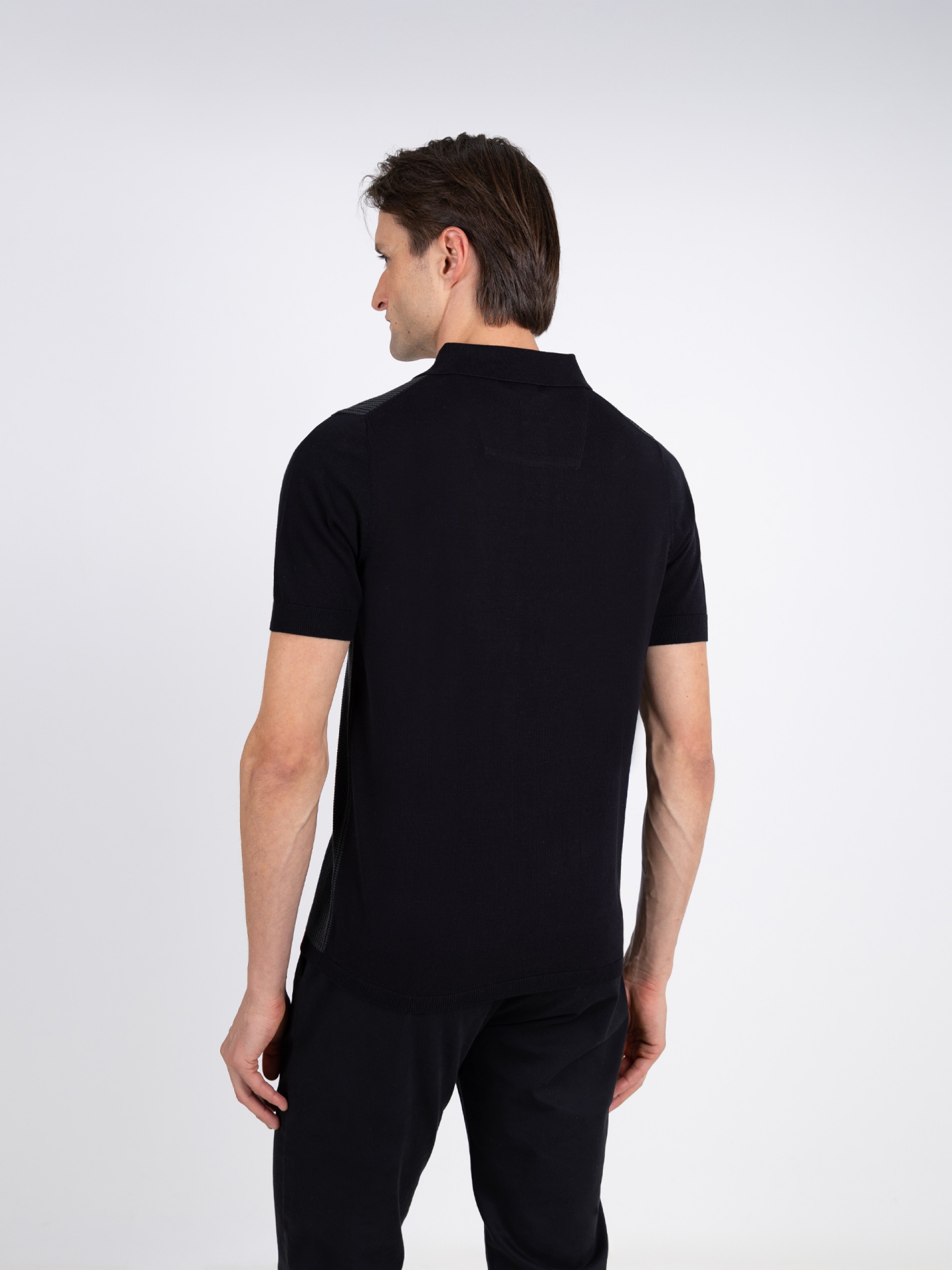 Polo de malha com padrão 100% algodão