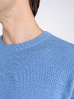 Su�ter de punto de algod�n con cuello redondo