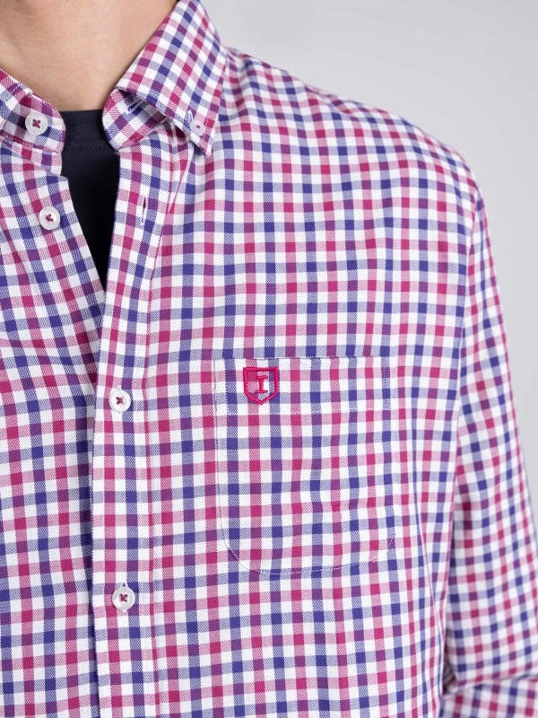 Camisa Casual em Algodão - Padrão Xadrez Camisa Casual em Algodão - Padrão Xadrez